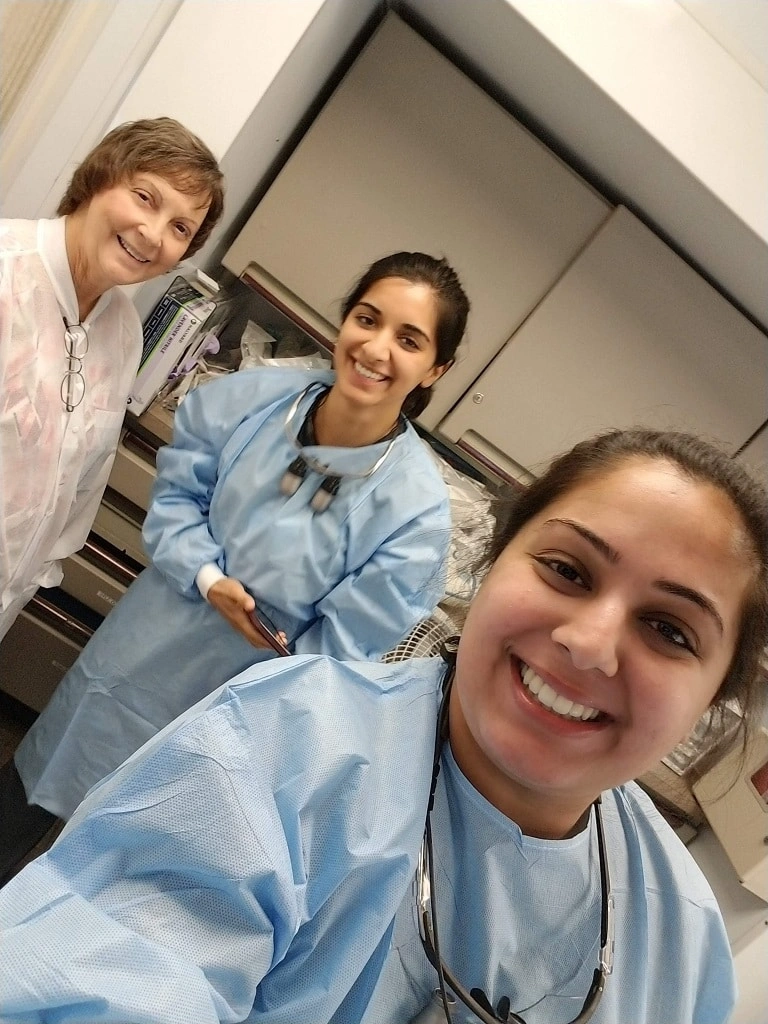Dr. Arain and Dr. Maknojia During Clinical Dental Training Dr. Arain and Dr. Maknojia During Clinical Dental Training