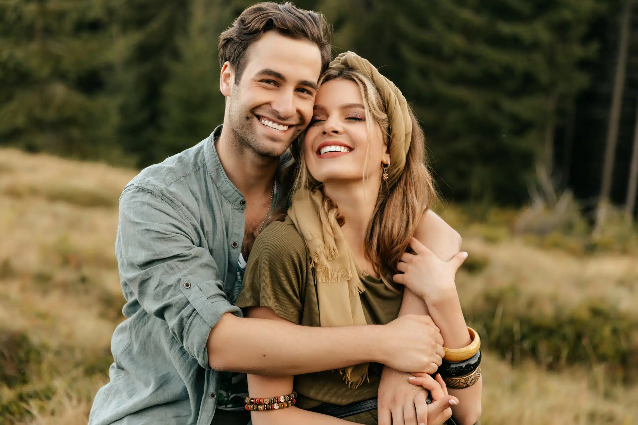Couple enjoying time together outdoors